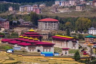 Bhutan Thimpu Government Buildings and dwelling place of King and Queen