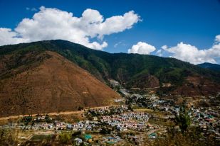 View of Bhutan Thimpu Valley